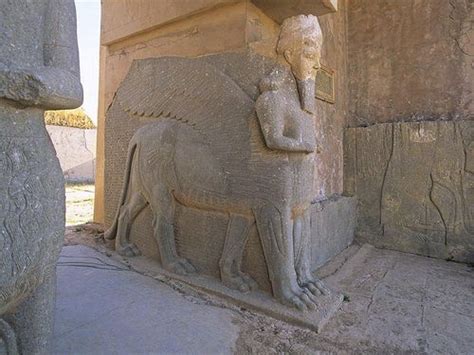 Human Headed Winged Lion Nineveh Near Present Day Mosul Iraq Hd