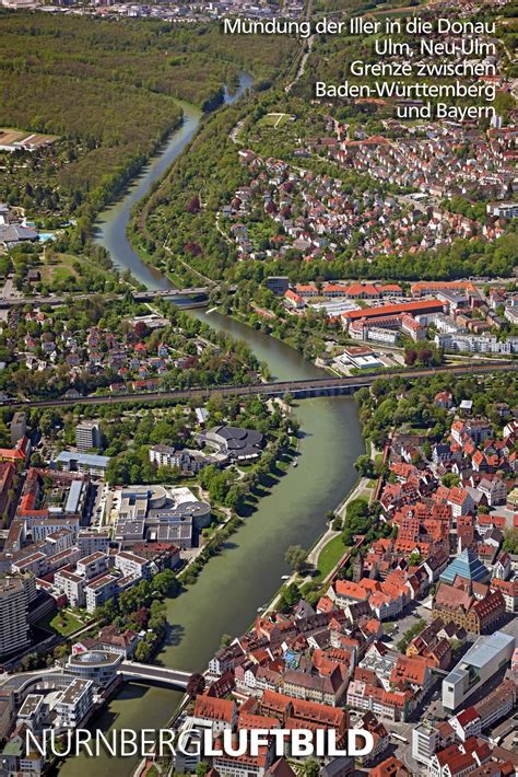 Finden sie ihr neues zuhause auf athome. Mündung der Iller in die Donau, Ulm, Neu-Ulm, Luftbild
