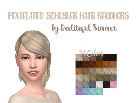 Deelitefulsimmer Schuyler Hair Recolors Sims 4 Hairs