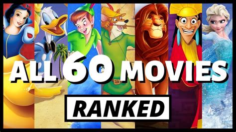All 60 Animated Disney Movies Ranked Youtube