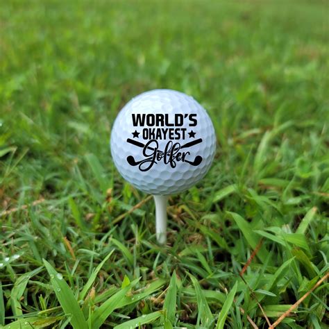Worlds Okayest Golfer Funny Personalized Golf Balls Etsy