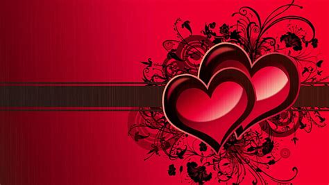 Hd Wallpaper Love Heart Red Background Romance Red And Black