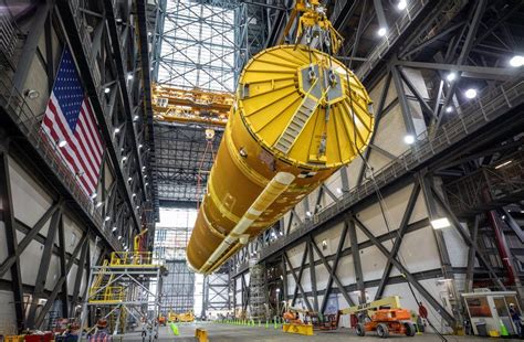 Sls First View Of Nasas Assembled Megarocket Bbc News