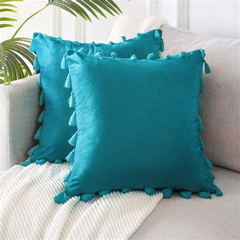 Topfinel Boho Decorative Throw Pillow Covers With Tassels
