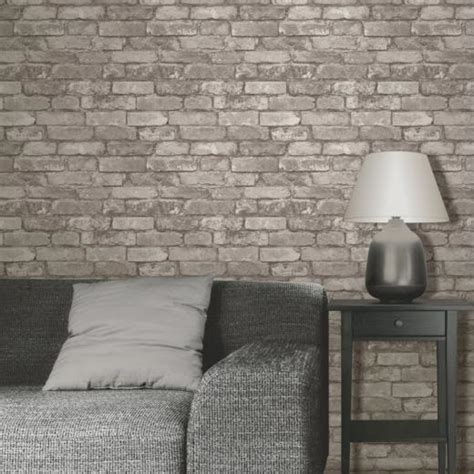 Free Download Details About Rustic Brick Effect Wallpaper 10m Charcoal