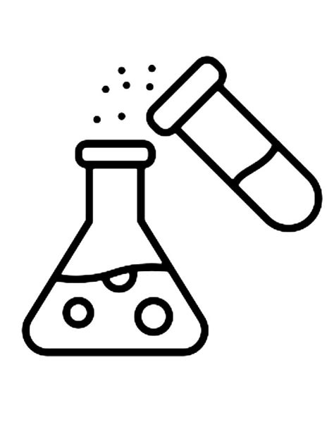 Chemical Experiment Coloring Page Coloringus