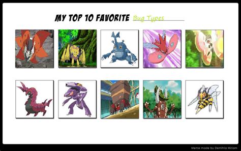 My Top 10 Favorite Bug Type Pokemon By Lightarcindumati On Deviantart