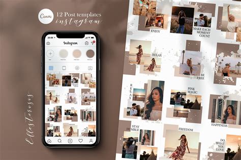 Instagram Templates For Canva Nudes Instagram Feed Layout Etsy