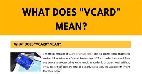 Vcard Meaning What Is A Vcard 7esl