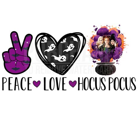 Peace Love Hocus Pocus Png Halloween Witch Png In 2022 Peace And