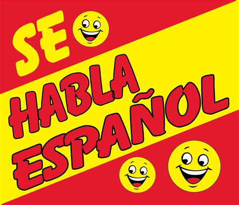Se Habla Espanol Sign Window