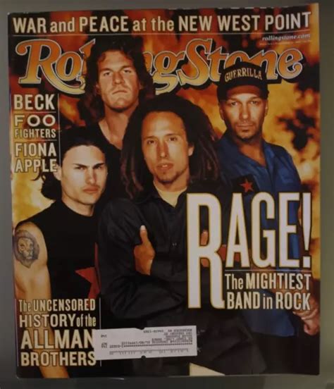 Rage Against The Machine Cover Rolling Stone Magazine 826 November 25