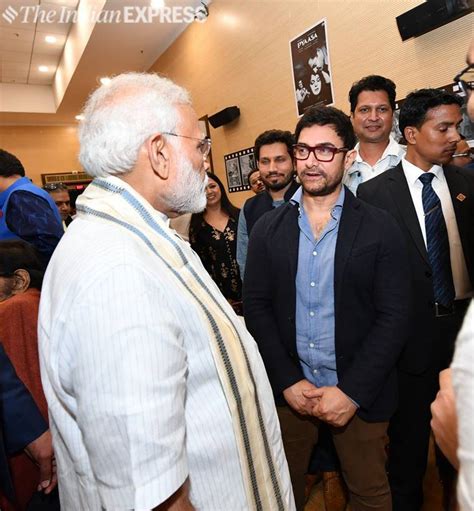 Aamir Khan Asha Bhosle Ar Rahman And Others Interact With Pm Modi At