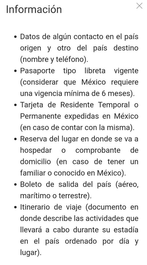 Requisitos De Entrada A México Como Turista Y Sin Visa 2022 2023