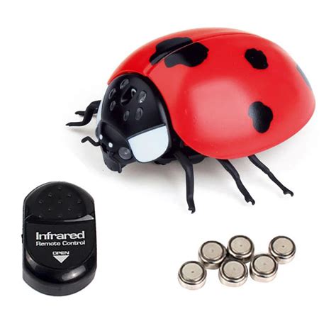 Novelty Infrared Remote Control Realistic Fake Ladybug Rc Toy Prank