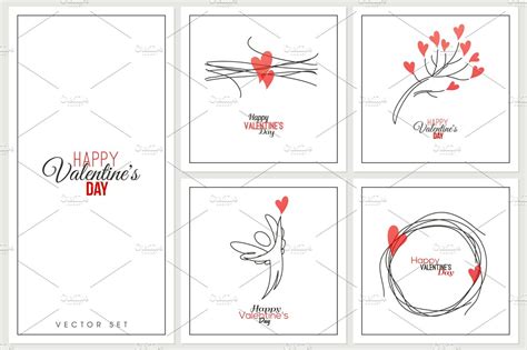 Romantic Line Symbols Of Love Pre Designed Illustrator Graphics