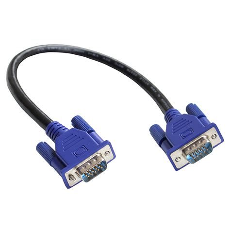 25cm Male To Male Full 15pin Vga D Sub Rgb Short Video Cord Cable