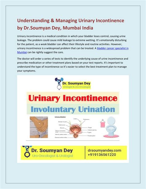 Ppt Know More About Understanding And Managing Urinary Incontinence By
