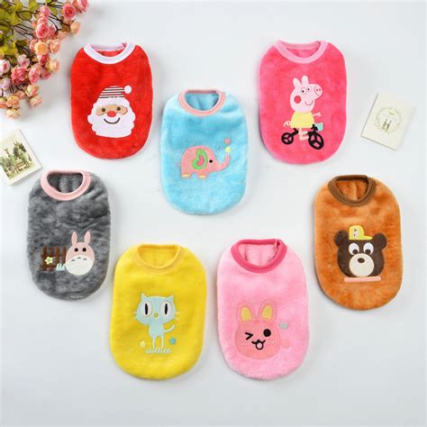 Cartoon Pet Dog Clothes For Dogs Winter Puppy Vest Clothing For Small