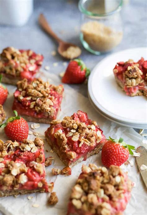 Strawberry Oatmeal Bars Recipe Healthy Breakfast Idea