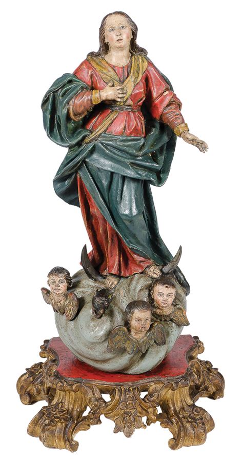 Direção de carlos alberto pinto fonseca; NOSSA SENHORA DA ASSUNÇÃO. Rara imagem em madeira polic