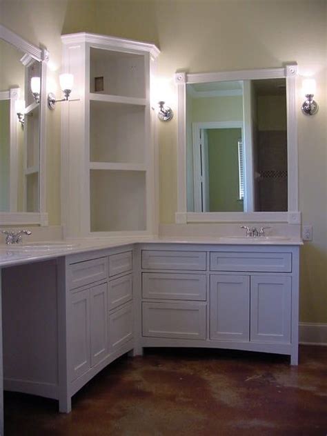 Double sink vanity mirrors come in a variety of styles and forms. Shaker Style His And Hers Vanity | Corner bathroom vanity, Bathroom style, Bathrooms remodel