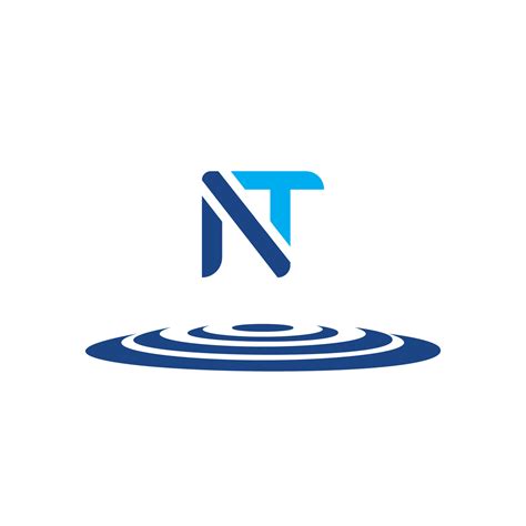 Nt Letter Blue Logo Nt Monogram Simple Vector Logo Symbol 5643407