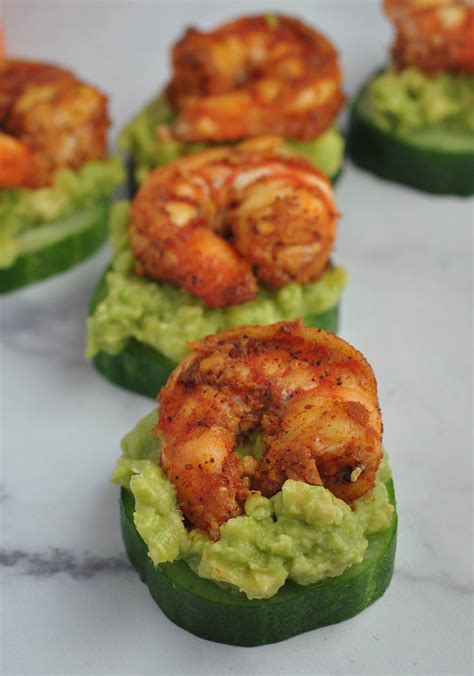 This will take just 10 to 15 minutes. Avocado Cucumber Shrimp Appetizer - Prevention RD
