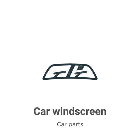 Car Windscreen Vector Icon On White Background Flat Vector Car