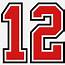 Number 12 Football Jersey  Clip Art Library