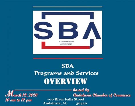 Sba Programs And Services Overview Hosted By Andalusia Chamber Of