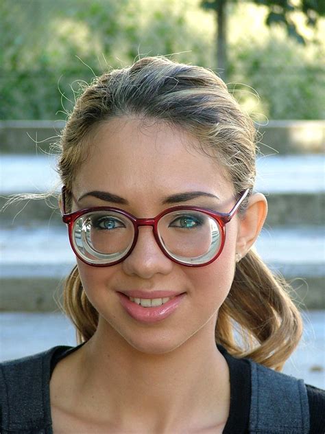 Blandi Cute Girl With Big Round Strong Glasses Love