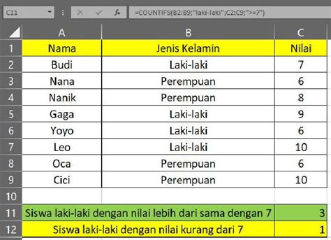 Rumus Countifs Excel Untuk Menghitung Sel Multi Kriteria Siexcel Porn Sex Picture