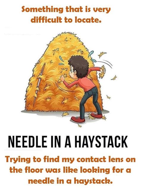 needle in a haystack english language learning english idioms confusing words