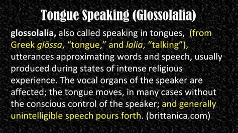 Tongues Sound Teaching