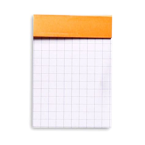 rhodia pad n10 orange staple in tte 5 2 x 7 5 cm small squares 5 x 5 mm 80 pages ldlc holy