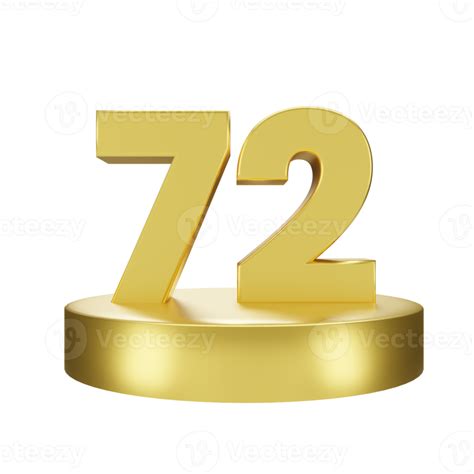 Number 72 On The Golden Podium 22278035 Png