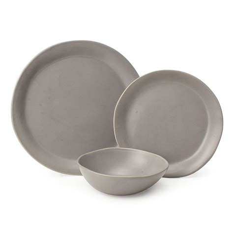 Gray Stoneware Dishware Collection Handmade Dishes Stoneware