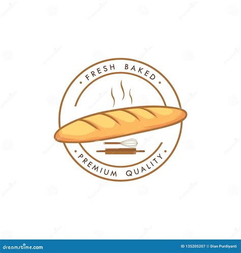 Baguette Bakery And Dessert Logo Sign Icon Emblem Flat Vector Design Cartoondealer Com