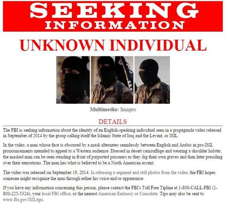 Fbi Hoping To Identify American In Islamic State Propaganda Video