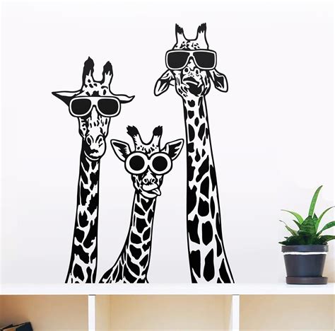 Giraffe Svg Funny Giraffes With Glasses African Safari Animal Head
