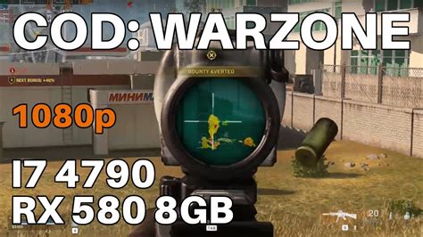 Call Of Duty Warzone Benchmark Low Settings I7 4790 And Rx 580 8gb