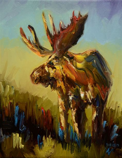 Abstract Moose Painting At Explore Collection Of