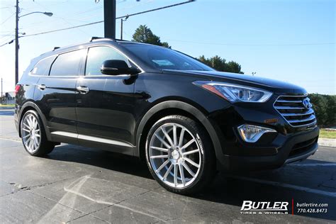 Standard electronic stability control helps during evasive maneuvers and is especially reassuring when driving in slippery. Hyundai Santa Fe with 22in Savini BM9 Wheels exclusively ...