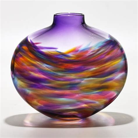 Vortex Flat By Michael Trimpol And Monique Lajeunesse Art Glass Vase Artful Home Small Art