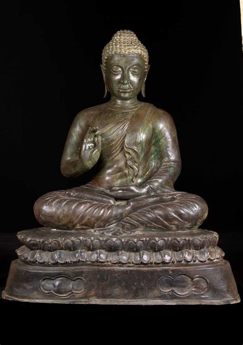 Sold Thai Brass Khmer Buddha Statue 46 58t32 Hindu Gods And Buddha