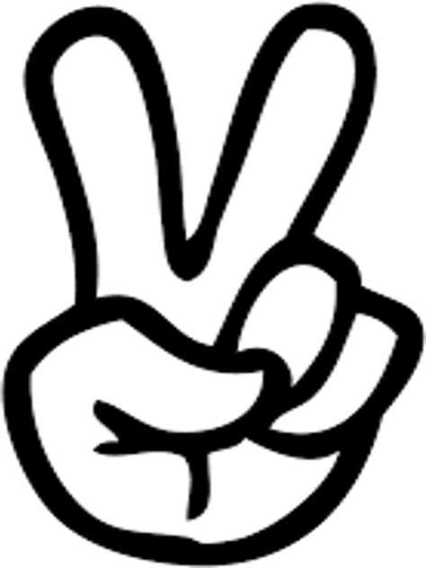 Finger Peace Sign Clip Art