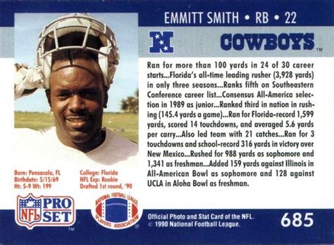 Collectors have been chasing emmitt smith rookie cards since they were issued in 1990 but at the time, you had to be a little patient. Emmitt Smith Rookie Cards: The Ultimate Collector's Guide | Old Sports Cards