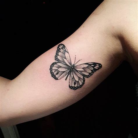 Simple black and white butterfly tattoo on your wrist will leave people speechless. 28 Beautiful Black and Grey Butterfly Tattoos - TattooBlend