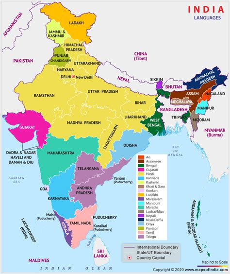 Languages In India Map Scheduled Languages States Official